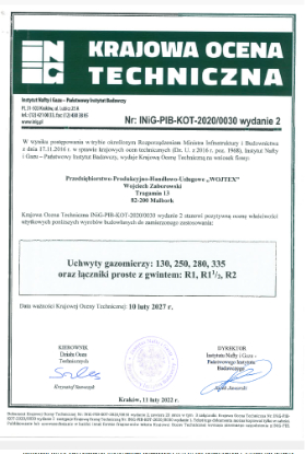 Krajowa ocena techniczna INiG-PIB/KOT-2020/0030 – miniatura